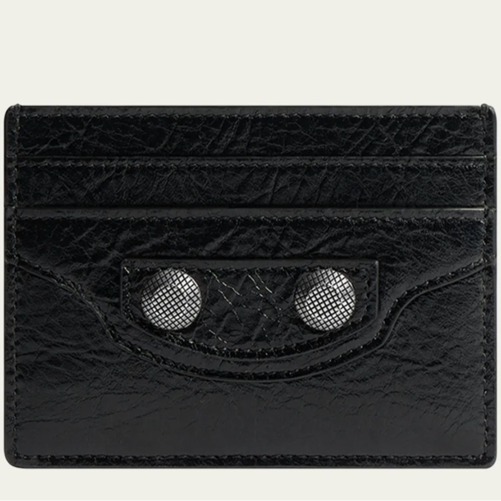 Balenciaga Le Cagole Black Leather Card Holder